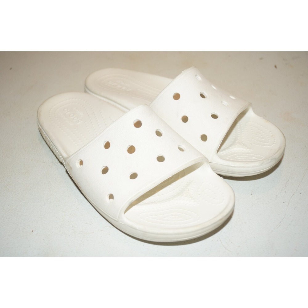 Crocs Iconic Comfort Slides White Size Women's 10 Men's 8 Waterproof